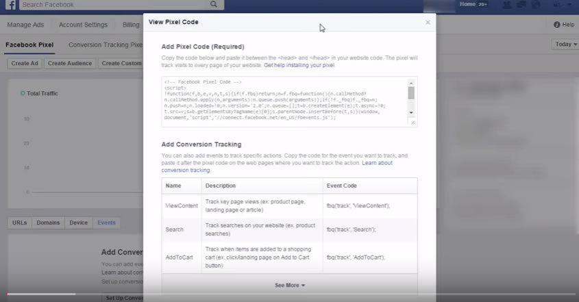 Install Facebook Pixel For Conversion and Retargeting